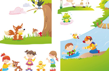 Stile illustrazione scolastica